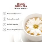 Tea Treasure Peace Jasmine Flower Green Tea Antioxidants Rich Calming and Soothing, 25 Pyramid Tea Bags - Fast UK Delivery - Image 3