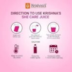 KRISHNA'S HERBAL & AYURVEDA She Care Juice 1000ml, Herbal Supplement for Hormonal Balance, PCOS, PCOD, Period Pain Relief, Hair and Skin Health | Women Wellness Juice - Fast UK Delivery - Image 7