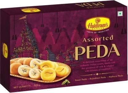 uk41vd4EBQDPL-1.jpg Haldiram's Nagpur Assorted PEDA Box (500 gm) - Fast UK Delivery - Image 1