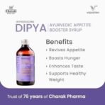 Charak Vedistry Ayurvedic Dipya Appetizer Syrup, An Effective Ayurvedic Appetite Booster For Children And Adults, Appetite Booster For All Ages, Maintain Healthy Weight, Pack Of 1, 200 Ml - Fast UK Delivery - Image 4