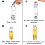 Octavius | Borosilicate Glass Bottle | Green Tea Bottle with Infuser - 520 Ml | Glass Infuser Water Bottle | Fruit Infuser Water Bottle | Tea Filter Strainer (520 ML) - Fast UK Delivery - Image 3