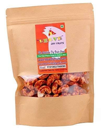 uk41xAe9dg1bL-1.jpg LEEVE DRY FRUITS | Flavoured Cashew Nuts | Chilli Cashew | Cashew 200gm Pack | Red Chilli Cashew | Masala Kaju Roasted | Masala Cashew Nut | Masala Cashew Roasted - Fast UK Delivery - Image 1