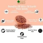 Bliss of Earth Organic Flax Seeds, 600g Pack, Raw Whole Flaxseed for Cooking and Baking, High in Omega-3 Fatty Acids, Gluten-Free, Non-GMO, Rich Source of Fiber and Protein, Superfood for Health - Fast UK Delivery - Image 4