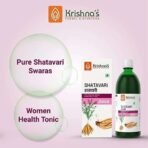 KRISHNA'S HERBAL & AYURVEDA Shatavari Juice 500 Ml (Pack Of 2) | Helps In Strength And Lactation In Women | Rejuvenative For Vata And Pitta - Fast UK Delivery - Image 3