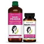 VEDIC ROOTS PCOS PCOD Care | Delayed Irregular Periods Care Tonic & Capsule | Leucorrhoea Periods Pain Relief Medicine |Ayurvedic Nari Prabha Syrup & Healthycycle Capsule AYUSH Approved - Fast UK Delivery - Image 2
