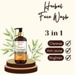 Vedic Roots Khadi Natural Vitamin C Face Wash | Skin Brightening, Oil Control, Dark Spots Remover | Anti Tan Sunburn Protection herbal Face Cleanser - 300 ML X 2 - Fast UK Delivery - Image 5