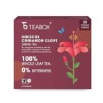 Teabox Hibiscus Cinnamon Clove Green Tea Bags 25 pcs | 100% Natural Hibiscus, Cinnamon & Clove - Fast UK Delivery - Image 3