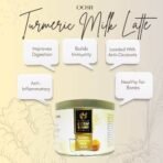 OOSH Gourmet's Immunity Boosting Golden Turmeric Milk Latte / Haldi Milk Powder | Reusable Air Tight Tin Packaging (200g) - Fast UK Delivery - Image 4