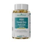 Neuherbs Mini Deep Sea Fish oil Omega 3 Capsule 1000mg- 60 Softgels for Men & Women |2X Omega 3 with 360mg EPA & 240mg DHA | Fish oil capsules with Vitamin D3 & E for Muscle, Brain, Heart, Eyes & Joints Support | No Fishy Burps-Lemon Flavour - Fast UK Delivery - Image 2