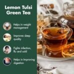 Tea Treasure Lemon Tulsi Green Tea 50gm | Green Tea - 50 Gram (50 Cups) | | Green Tea Loose Leaves | Immunity Booster | High Antioxidants | Improves Metabolism | Cold Relief - Fast UK Delivery - Image 6
