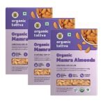 ORGANIC TATTVA Organic Kashmiri Mamra Raw Almonds/Badams 250Gram (Pack Of 3) - Fast UK Delivery - Image 2