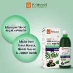 KRISHNA'S HERBAL & AYURVEDA Karela Jamun Neem Mix Juice - 500 Ml, (Pack Of 2), Blend Of Fresh Karela, Neem Juice & Jamun Seeds Ayurvedic Solution For Balancing Sugar Levels - Fast UK Delivery - Image 3