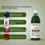 KRISHNA'S HERBAL & AYURVEDA Piles Care Juice - 500 ml | Ayurvedic piles care expert | Goodness of Chitrak Mool, Bachh, Kutaj, Bilav & 6 other herbs - Fast UK Delivery - Image 5