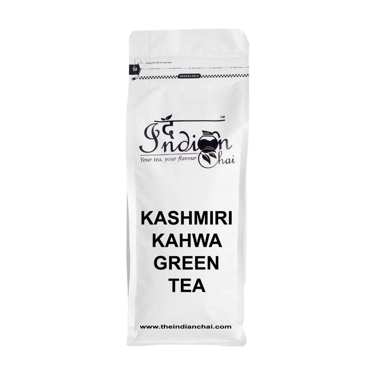 uk510a9kVDCTL-1.jpg The Indian Chai - Kashmiri Kahwa Chai 250g with Darjeeling Green Tea, Almond, Cardamom, Clove, Cinnamon, Ginger, Rose Petal & Saffron for Digestion and Metabolism, Supports Weight Loss - Fast UK Delivery - Image 1