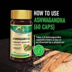 Zandu Ashwagandha Capsules, With Goodness of Natural Extracts of Ashwagandha, Helps Boost Immunity and Useful for Natural Body Strength, Stress Buster - 60 Veg capsules - Fast UK Delivery - Image 6