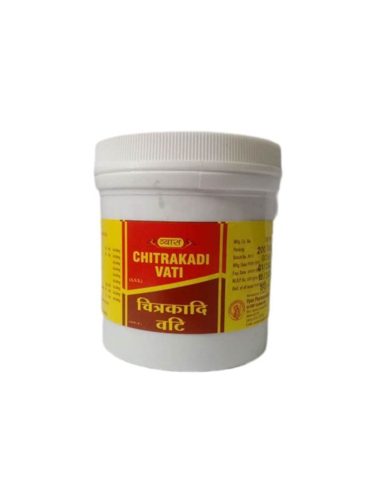 uk511Bic1bOL-1.jpg VYAS CHITRAKADI VATI - 200 TAB (PACK OF 2) - Fast UK Delivery - Image 1