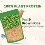 Neuherbs True Plant Protein Powder With Omega 3 |100% Plant Protein| Kulfi Flavour| 24g Protein (Rice & Pea Protein Isolate)| Digestive Enzymes & Probiotics|For Muscle Recovery - 500G - Fast UK Delivery - Image 4
