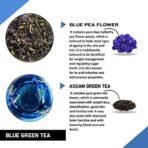 TEACURRY Blue Green Tea (60 Tea Bags) | Helps with Weight Loss, Skin Glow, Hair Care, Brain Health | Blue Pea Green Tea | Blue Butterfly Green Tea for Weight Loss - Fast UK Delivery - Image 3