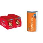 Drools Puppy Wet Dog Food, Real Chicken and Chicken Liver Chunks in Gravy, 24 Pouches (24 x 150g)&Drools Absolute Salmon Oil Syrup - Dog Supplement, 150 ml - Fast UK Delivery