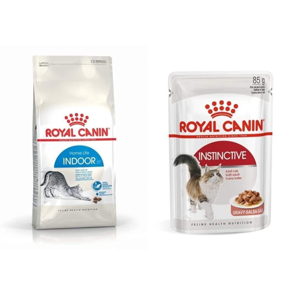 uk512AuiDK-XL.jpg Royal Canin Indoor 27 Dry Cat Food 2 Kg & Royal Canin Instinctive Wet Cat Food 1.02 Kg - Fast UK Delivery - Image 1