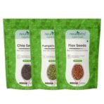 Neuherbs Unroasted Flax, Chia, and Pumpkin Seeds Combo for Improved Bone Health-(Flax seeds 400g + chia seeds 200g + pumpkin seeds 200g) - Fast UK Delivery - Image 2