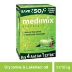 Medimix Ayurvedic Glycerine Soap, 125g (Pack Of 5) and Mysore Sandal Soap,450g (150x3) (Pack Of 3) - Fast UK Delivery - Image 3