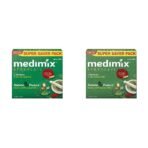 Medimix Ayurvedic Classic 18 Herbs Bathing Soap 125g (Combo Pack of 6) | Natural Oils For Healthy & Protected Skin | Shop Herbal | Natural | Paraben-free & Sulphate-free | 100% Vegan - Fast UK Delivery