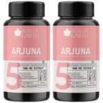 Bliss of Earth High Potency Terminalia Arjuna Bark Extract Tablets 500mg With Quick Release & Enhanced Bioavailability For Heart Health, Arjun Chhal Tablets,120 Tablet (Pack of 2) - Fast UK Delivery
