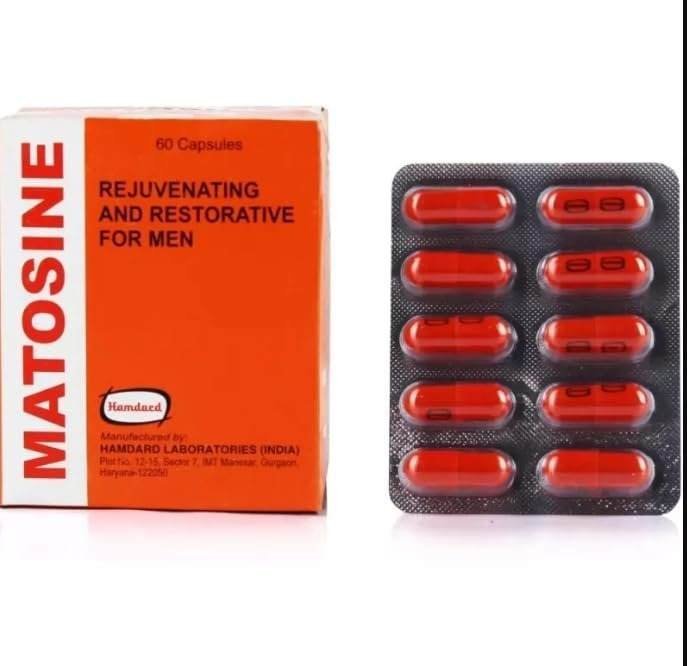 uk513Dyp1r93L-1.jpg Hamdard MATOSINE - 60 CAP- Pack of 2 - Fast UK Delivery - Image 1