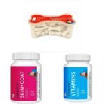 Drools Absolute Calcium Bone Jar, Dog Treats-20 Pieces (300 gm)& Absolute Vitamin Tablet- Dog Supplement, 110 Pcs & Absolute Skin + Coat Tablet- Dog Supplement, 110 Pcs/400gm - Fast UK Delivery