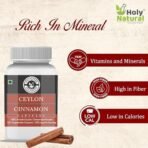 Holy Natural Ceylon Cinnamon Capsules - 120 Capsules (600mg /Cap) - Image 6