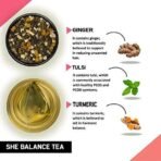 TEACURRY Pcos Tea (1 Month Pack, 30 Tea Bags) - Helps With Hormone, Period And Weight - Pcos Pcod Tea - She Balance Ginger Tea, 60 Gms - Fast Shipping to USA & Canada - Image 3