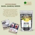 Bliss of Earth Basil Seeds Organic Sabja Seeds, Tukmaria Seeds Fiber & Omega-3 Rich Good for weight loss, Hydration Tiny PowerHouse Seeds 100gm - Fast UK Delivery - Image 3