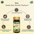 Zandu Hair Growth Vitalizer?A Formulation Prepared With Selected Herbs To Take Care of Your Hair|Useful In Nourishing Hair & Scalp (60 Capsules x 2) - Fast UK Delivery - Image 4