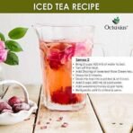 Octavius | Rose Green Tea -100 Gm (Pack of 2) | 200 Cups | 100% Natural | Loose Leaf | Green Tea & Natural Rose Petals | Antioxident-Rich | Relieves Stress | Boost Digestion | Glowing Skin | 200Gm Box - Fast UK Delivery - Image 5