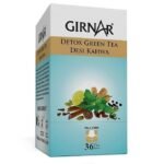 Girnar Detox Green Tea - Desi Kahwa| 36 Tea Bags in Each Pack| Pack of 4 + Green Ilayachi 25g - Fast UK Delivery