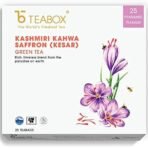 Teabox Fresh Kashmiri Kahwa Saffron (Kesar) Green Tea Bags 25 Pieces & Teabox Organic Rose Green Tea 25 Teabags - Fast UK Delivery - Image 3