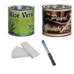 PMPEARL Aloevera and Chocolate wax + 90 Wax Strips With Wax Knife - Fast UK Delivery