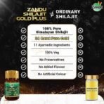 Zandu Shilajit Gold Plus| Scientifically tested advanced formula| Made using 100% Pure Himalayan Shilajit, Gold & 9 Ayurvedic herbs |Enhances strength, stamina, vigour, vitality and power | 20 Caps - Fast UK Delivery - Image 6