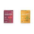 Teabox Organic Hibiscus Cinnamon Clove Green Tea 100 grams & Teabox Organic Turmeric Ginger Tulsi Green Tea 100 grams - Fast UK Delivery