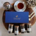 Octavius Tea Time Treasure | Tea Lovers Delight | with 4 Assorted Loose Leaf Green Teas | Packed in Charming Cork-Lid Glass Vials |Premium Gift Hamper | Tea Gift Set For Tea Lovers - Fast UK Delivery - Image 6