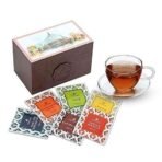 Octavius Taj Wooden Tea Gift Box - 30 Tea Bags | Assortment Of Fine Black & Green Tea | Rakhi Gift Hamper | Gift For Sister | Gift For Brother | Premium Gift Box | Assorted Tea Gift Box - Fast UK Delivery - Image 2