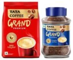 Tata Coffee Grand Premium Instant Coffee| 100g Pouch & Tata Coffee Grand Classic Instant Coffee| With Flavour Locked Decoction Crystals | 95g Jar - Fast Shipping to USA & Canada - Image 2