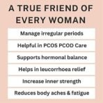 VEDIC ROOTS Healthy Cycle Capsule PCOS PCOD Periods Care | Leucorrhoea White Discharge Relief | Woman Health Wellness Supplement AYUSH Approved 100% Safe - 60 Capsule - Fast UK Delivery - Image 4