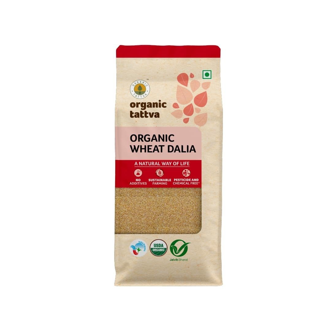 uk519xrpX-QNL-1.jpg Organic Tattva, Organic Wheat Dalia/Daliya, 500g - Fast UK Delivery - Image 1