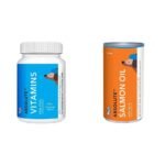Drools Absolute Vitamin Tablet- Dog Supplement, 50 Pieces & Absolute Salmon Oil Syrup - Dog Supplement, 150 ml - Fast UK Delivery