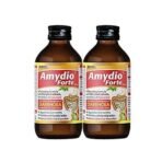 AIMIL Amydio Forte Syrup for Diarrhoea & Dysentery| Energizes body by replenishing electrolyte to prevent dehydration| 100 ML (Pack of 2) - Fast UK Delivery