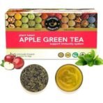 TEACURRY Apple Green Tea - (1 Month Pack, 30 Tea Bags) - Organic Apple Flavor Tea | Immune With Added Vitamin-C | Whole Leaf Tea to Promote Healthy Glowing Skin - Fast Shipping to USA & Canada