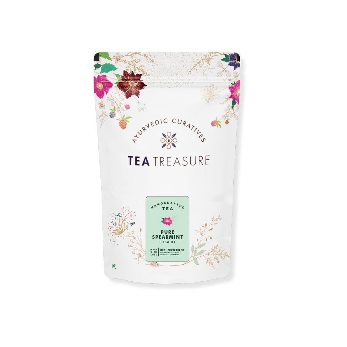uk51ANnj8c9zL-1.jpg Tea Treasure Spearmint Herbal Tea 100gm | Spearmint Tea for PCOS, PCOD, Unwanted Hair | Spearmint Tea Loose Leaves | Boosts Immunity | Reduces Stress | Rich in Antioxidants | Aids Digestion - Fast UK Delivery - Image 1