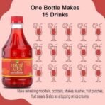 Dhampurgreen Rose Strawberry Mocktail Cocktail, Makes 10-12 Drinks Each Bottle, 300Ml Pour Add Stir & Sip Syrup For Cocktails Mocktails/Non Alcoholic Beverage - Fast UK Delivery - Image 7